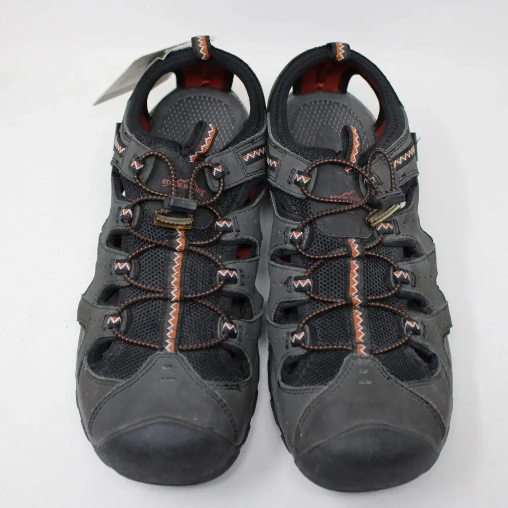 Eddie Bauer Carl Sandals NWT‎ Mens 13 Black Hiking Outdoor Adjustable Closed Toe